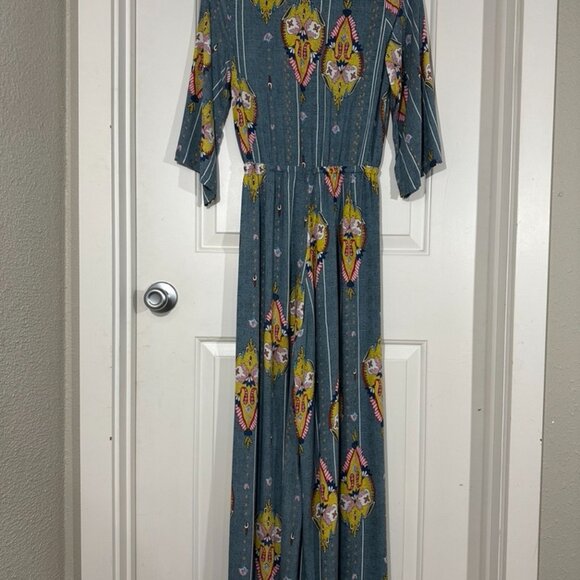 Anthropologie Jaase Jumpsuit Womens Medium Boho Paisley Festival Travel Vacation - Picture 4 of 7
